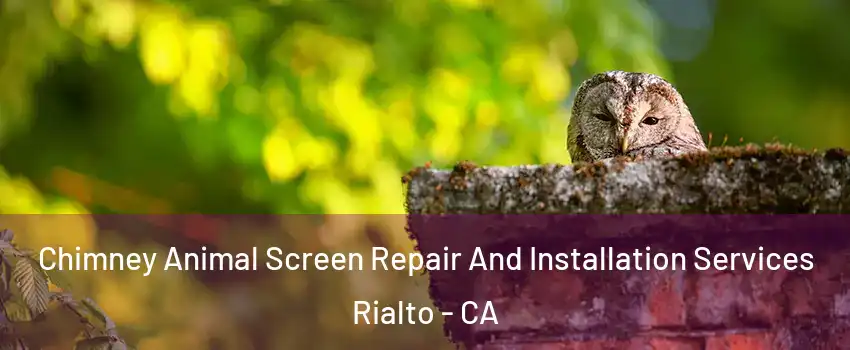  Chimney Animal Screen Repair And Installation Services Rialto - CA