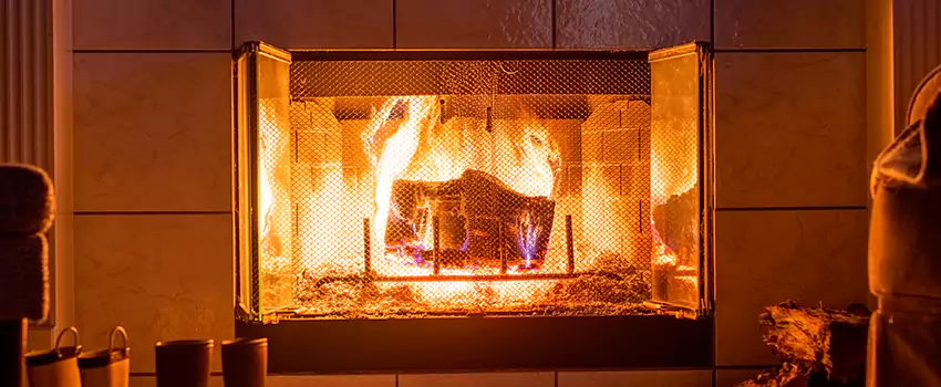 Mendota Hearth Landscape Fireplace Installation in Rialto, California