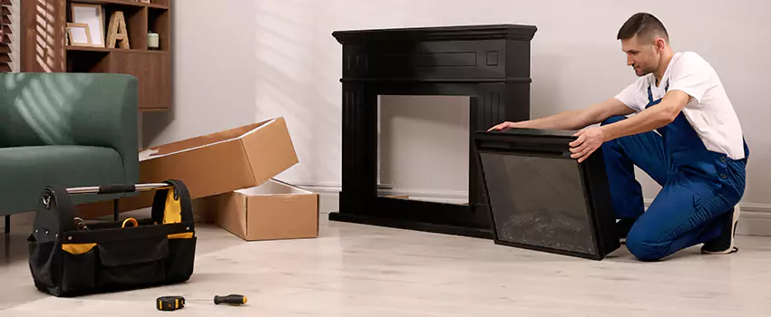 Old Rusted Metal Fireplace Repair And Replacement in Rialto, CA